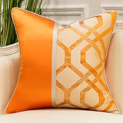 Adorable 1 Pc Polyester Jacquard Square Embroidered Pillow Case / Ruchi