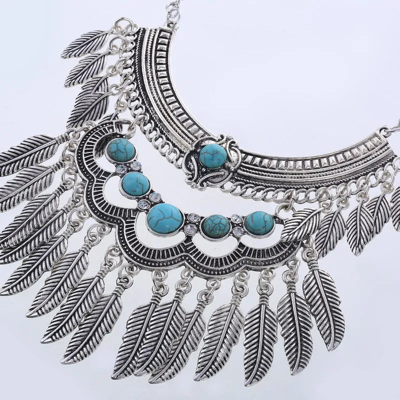 Leaf Shaped Vintage Necklace For Women / Ruchi