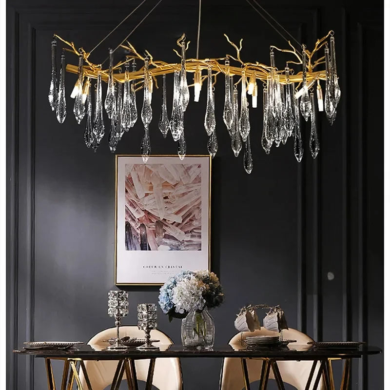 Modern LED Crystal Chandelier For Living Room / Ruchi