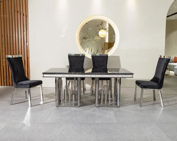 Shiny Marble Dining Table Set / Ruchi