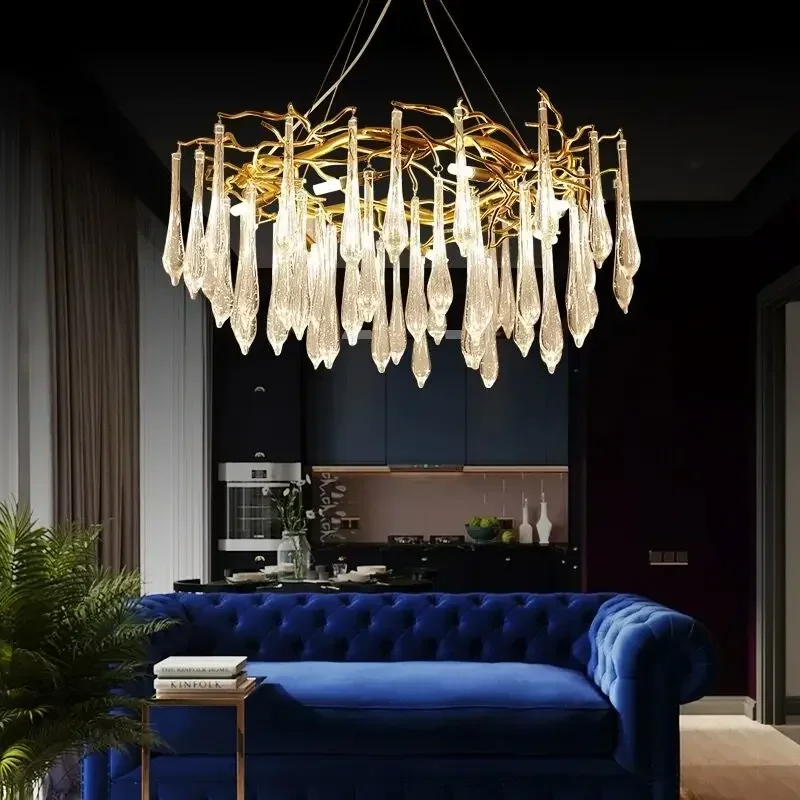 Modern LED Crystal Chandelier For Living Room / Ruchi