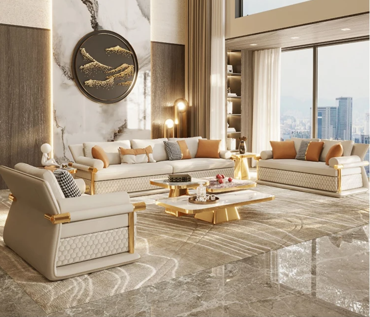3-2-1 Sectional Leather Sofa Set / Ruchi