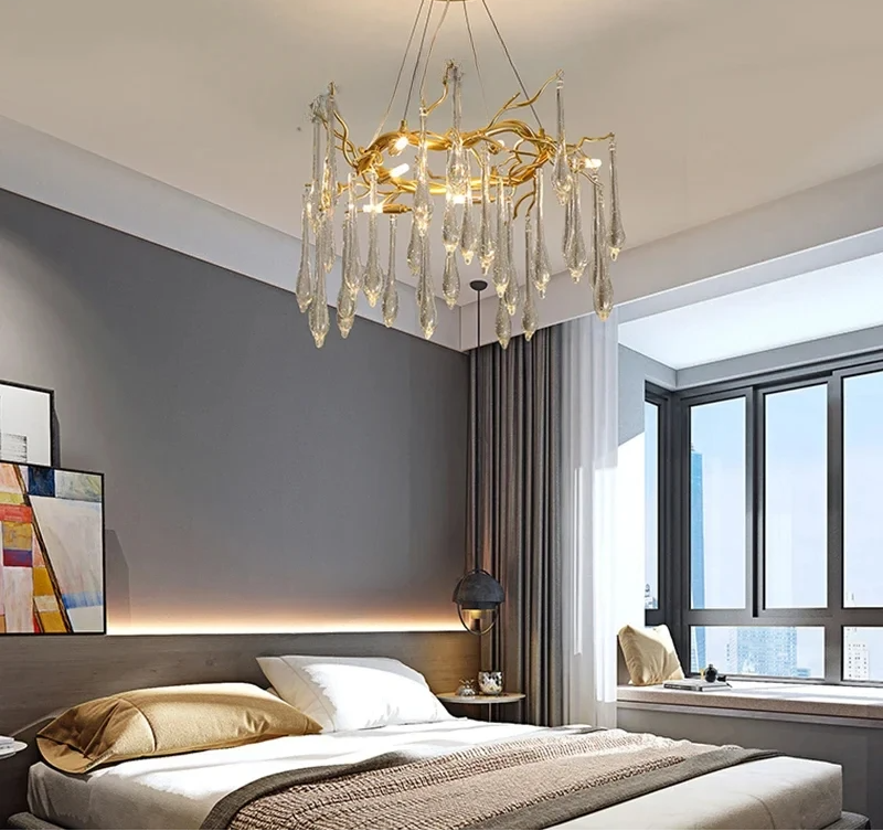 Modern LED Crystal Chandelier For Living Room / Ruchi