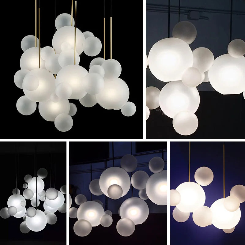 Bubble Shaped LED Glass Pendant Lighting / Ruchi
