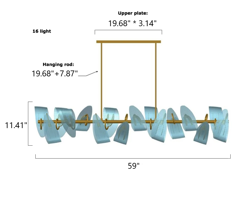 Gold Design LED Pendant Lamp / Ruchi