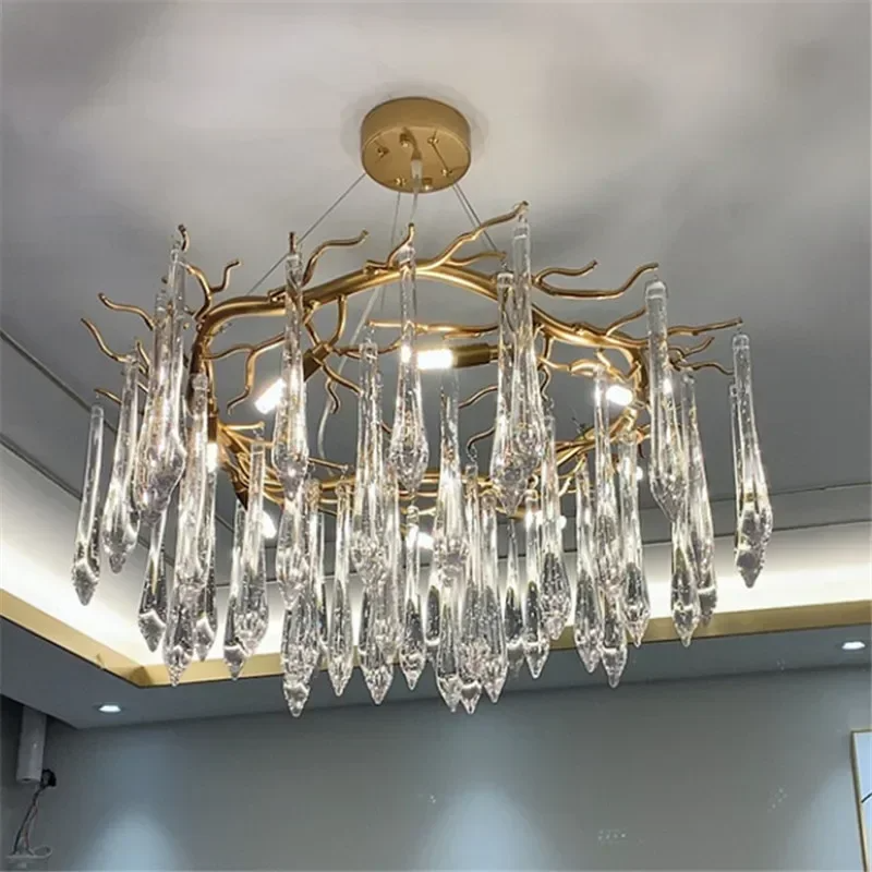 Modern LED Crystal Chandelier For Living Room / Ruchi