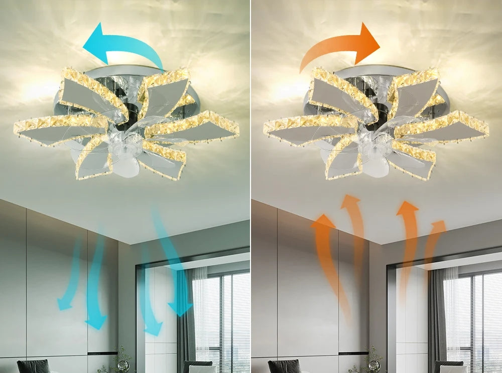 Modern Remote Control Ceiling Fan With LED Light / Ruchi