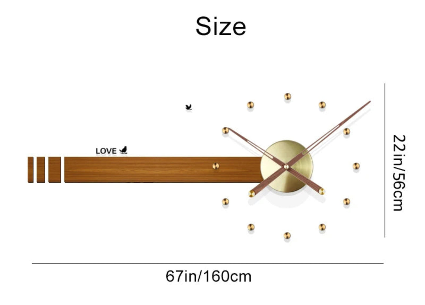 Long Bar Wall Clock