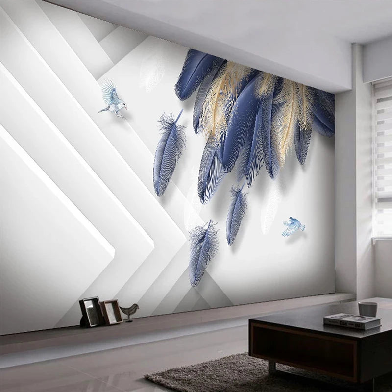 Modern Feather Design 3D Wallpaper For Home / Ruchi