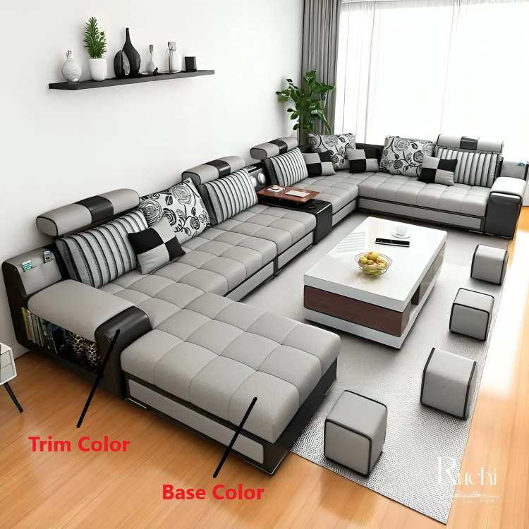Multifunctional Contemporary Fabric Sectional Sofa