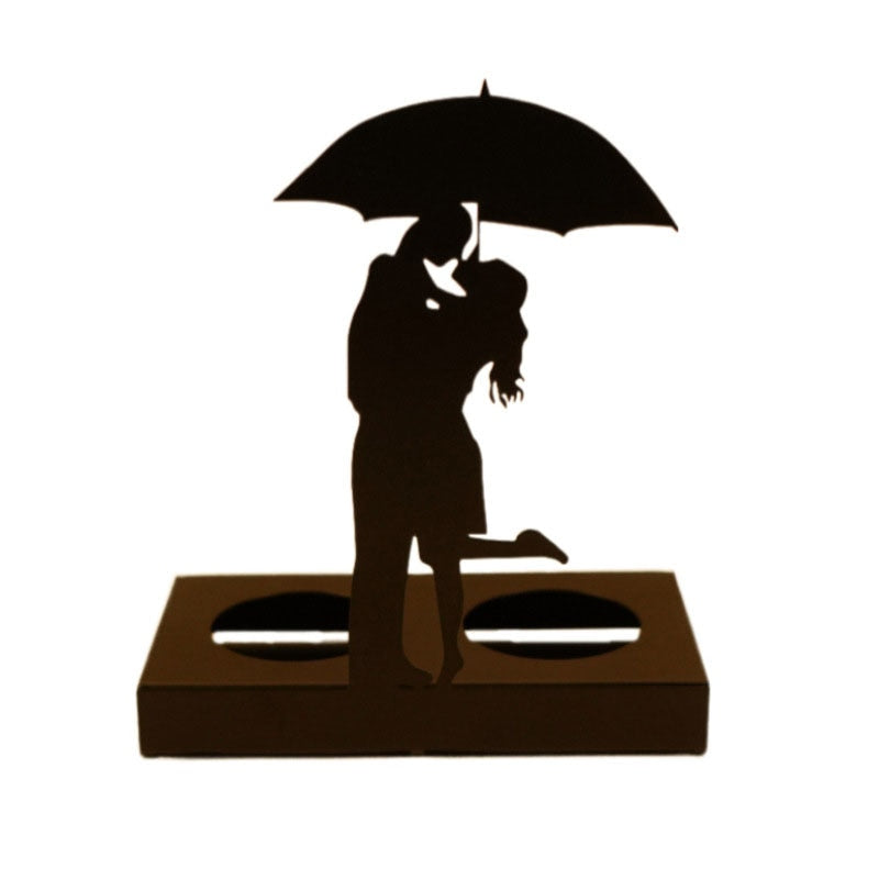 Romantic Couple Decorative Metal Candle Holder / Ruchi