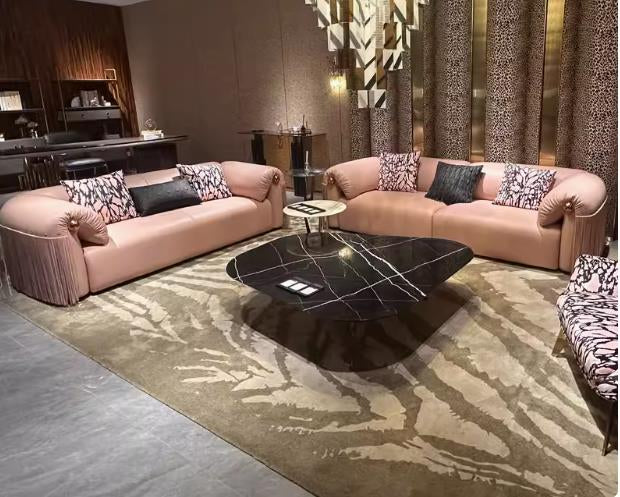 Italian Style Leather Sofa / Ruchi