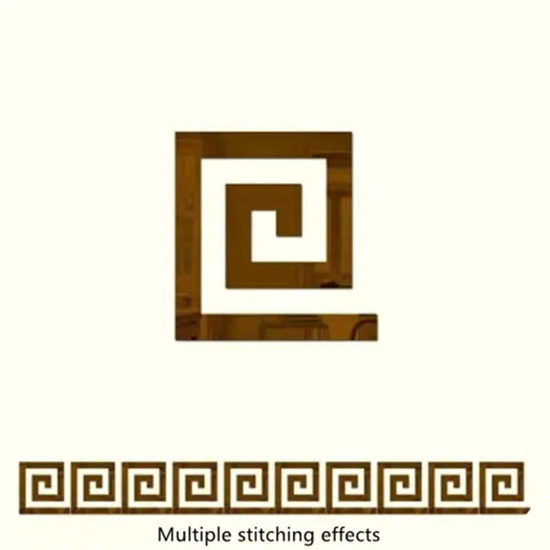 Adhesive Mirror Wall Sticker For Living Room / Ruchi