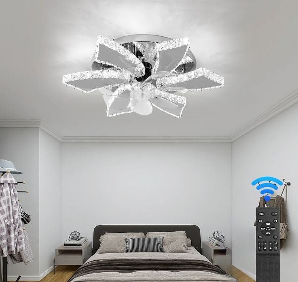 Modern Remote Control Ceiling Fan With LED Light / Ruchi