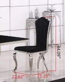 2 Pieces Velvet Dining Chairs Set / Ruchi