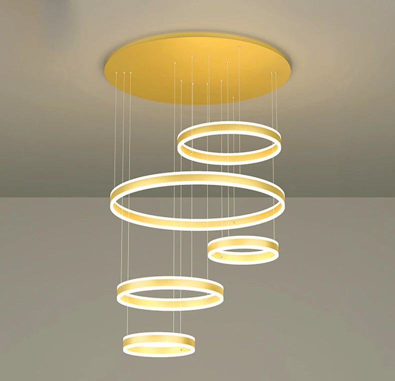 Modern Remote Control LED Circle Chandelier