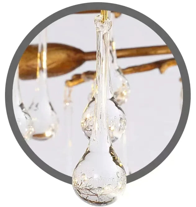 Modern Crystal LED Chandelier For Living Room / Ruchi