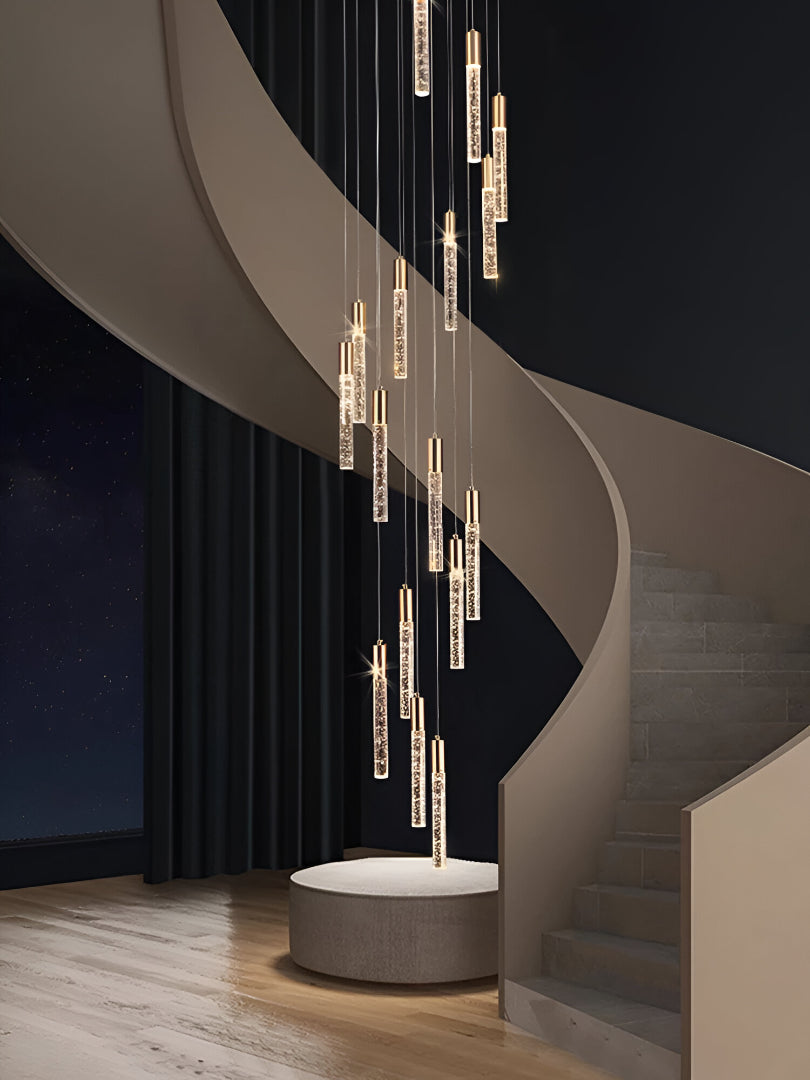 Elegant LED Tube Staircase Pendant Light / Ruchi