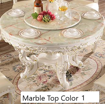 Marble Dining Table Set In Round European