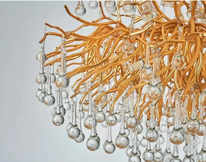 Modern Crystal LED Chandelier For Living Room / Ruchi