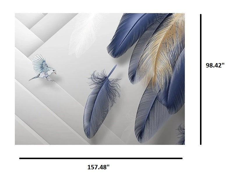 Modern Feather Design 3D Wallpaper For Home / Ruchi