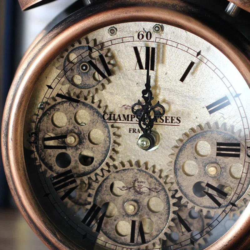 Vintage Mechanical Metal Alarm Clock / Ruchi