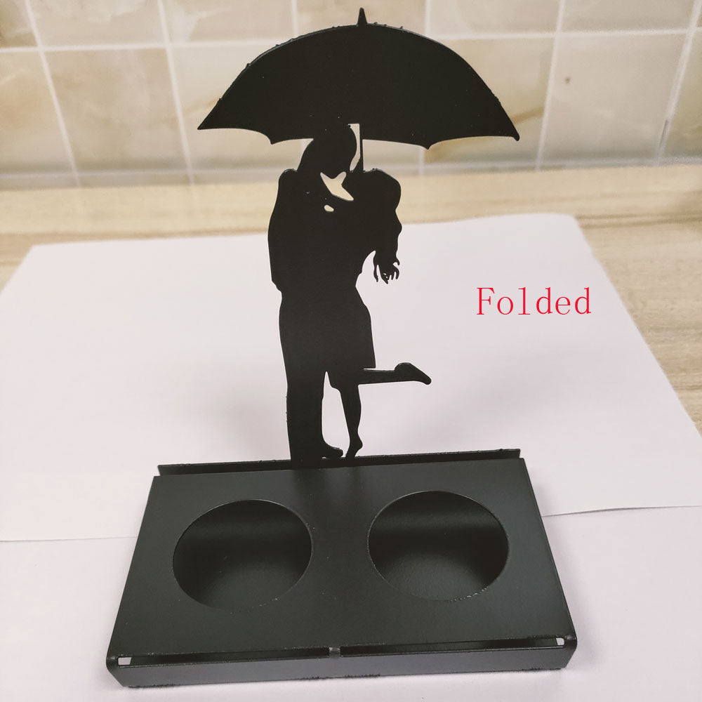 Romantic Couple Decorative Metal Candle Holder / Ruchi