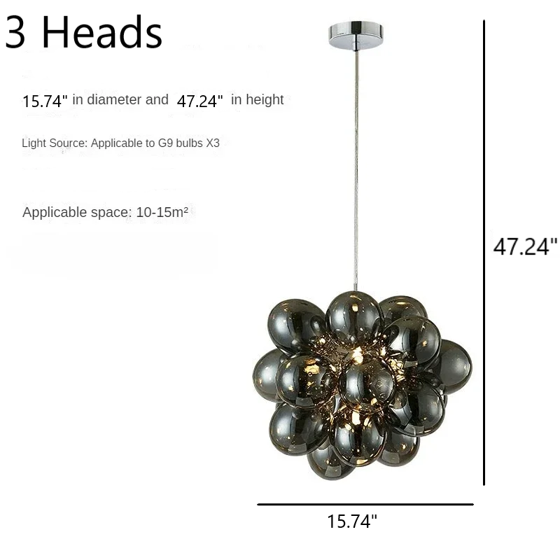 Modern Balloon Glass LED Pendant Chandelier Light / Ruchi