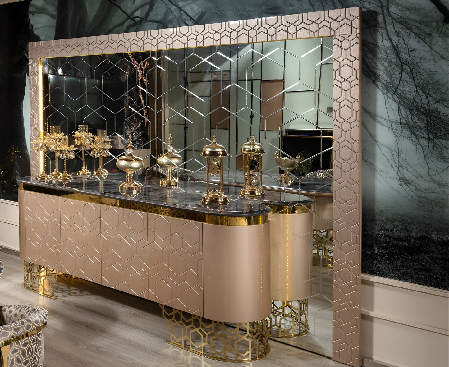 Marble Top Dining Table Set