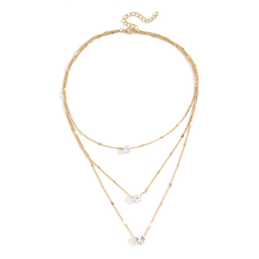 Triple Layered Women Pendant Necklace / Ruchi