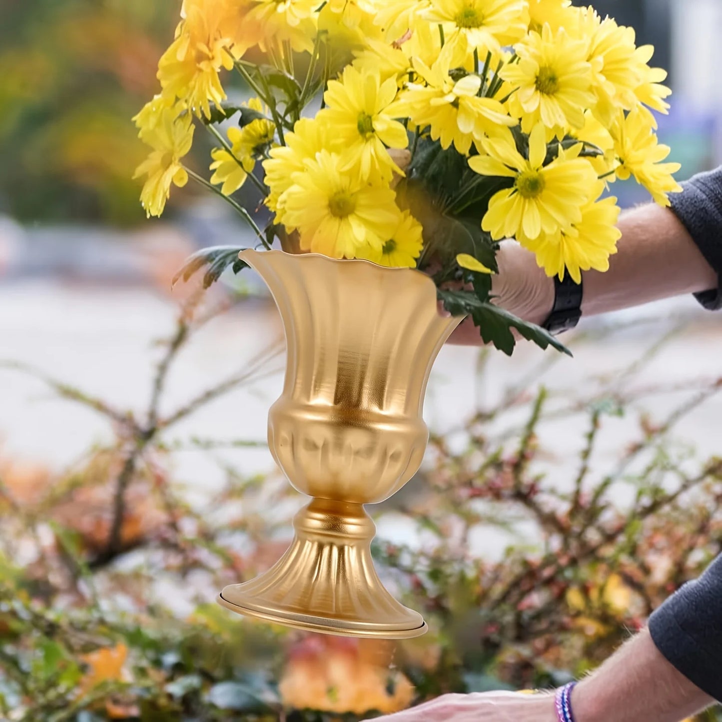 Vintage Metal Dining Table Vase Set / Ruchi