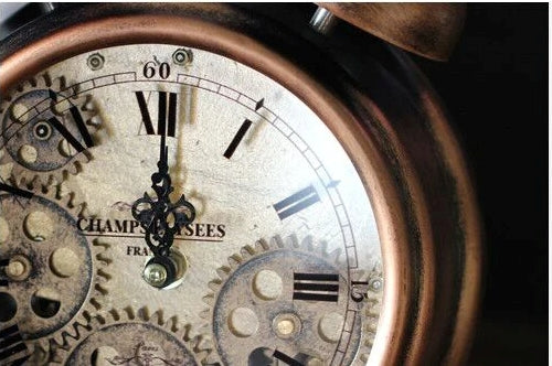 Vintage Mechanical Metal Alarm Clock / Ruchi