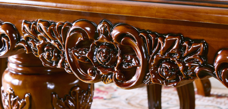 95 Inch Large European Marble Dining Table Set / Ruchi