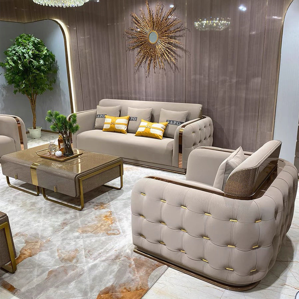 Modern Living Room Leather Sofa Set / Ruchi
