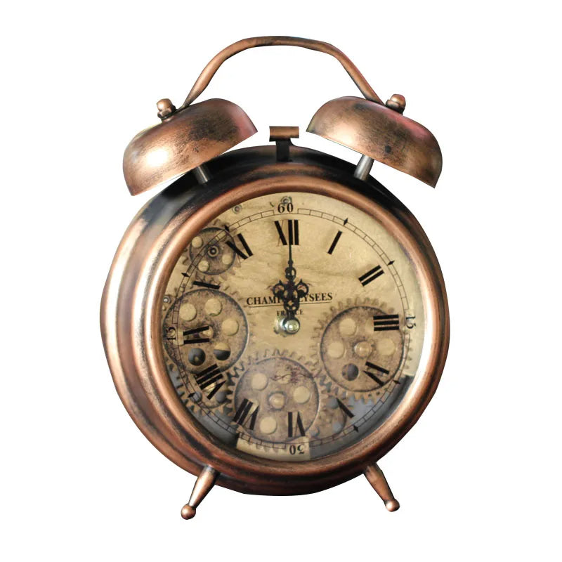 Vintage Mechanical Metal Alarm Clock / Ruchi