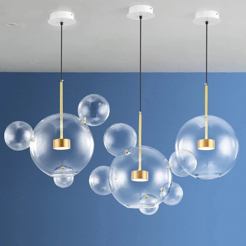 Bubble Shaped LED Glass Pendant Lighting / Ruchi