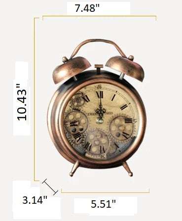 Vintage Mechanical Metal Alarm Clock / Ruchi