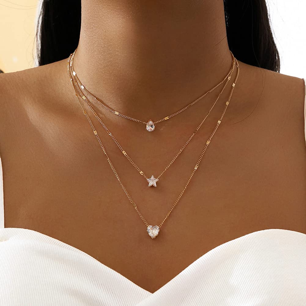 Triple Layered Women Pendant Necklace / Ruchi