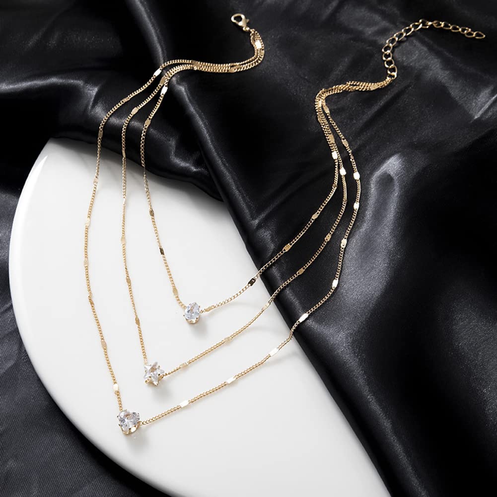 Triple Layered Women Pendant Necklace / Ruchi