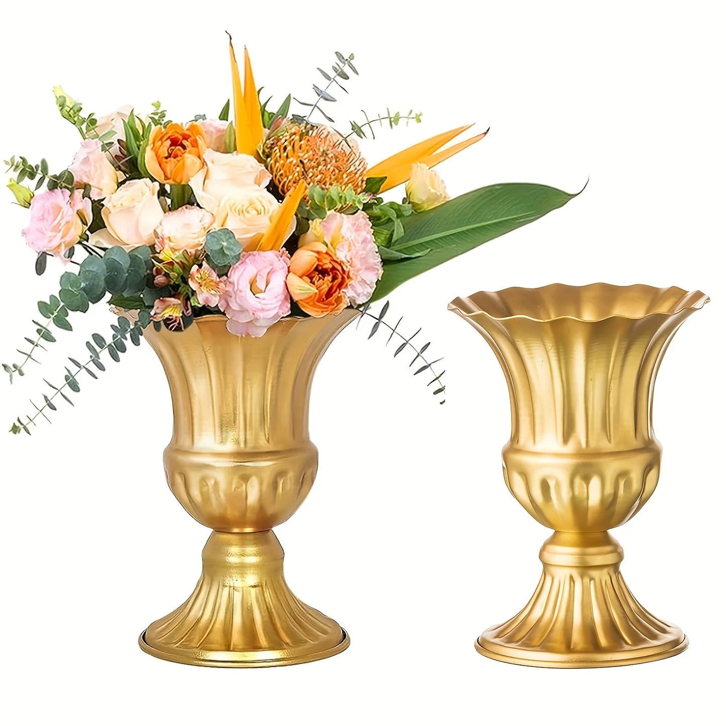 Vintage Metal Dining Table Vase Set / Ruchi