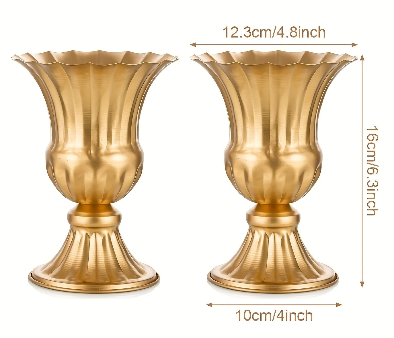 Vintage Metal Dining Table Vase Set / Ruchi