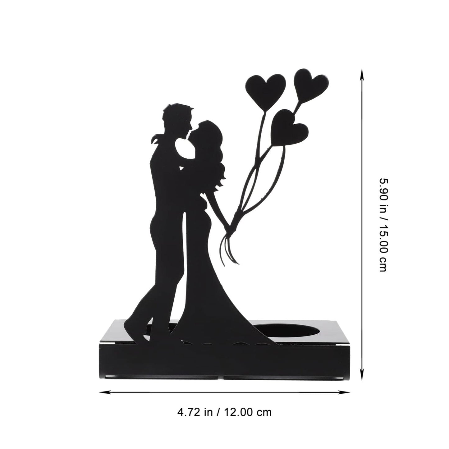 Romantic Couple Decorative Metal Candle Holder / Ruchi