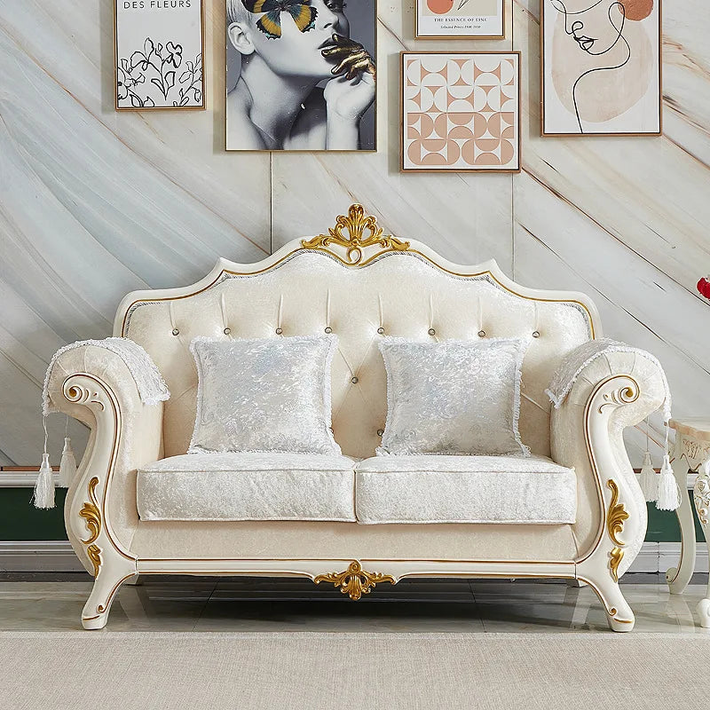 European Velvet Fabric Sofa Set / Ruchi