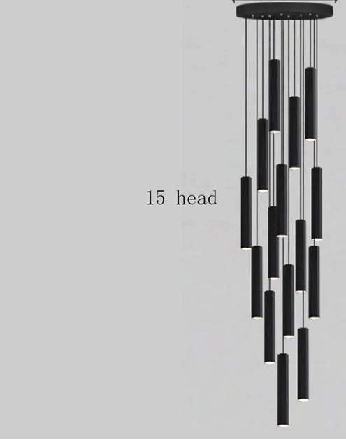 Black Modern LED Pendant Lighting / Ruchi