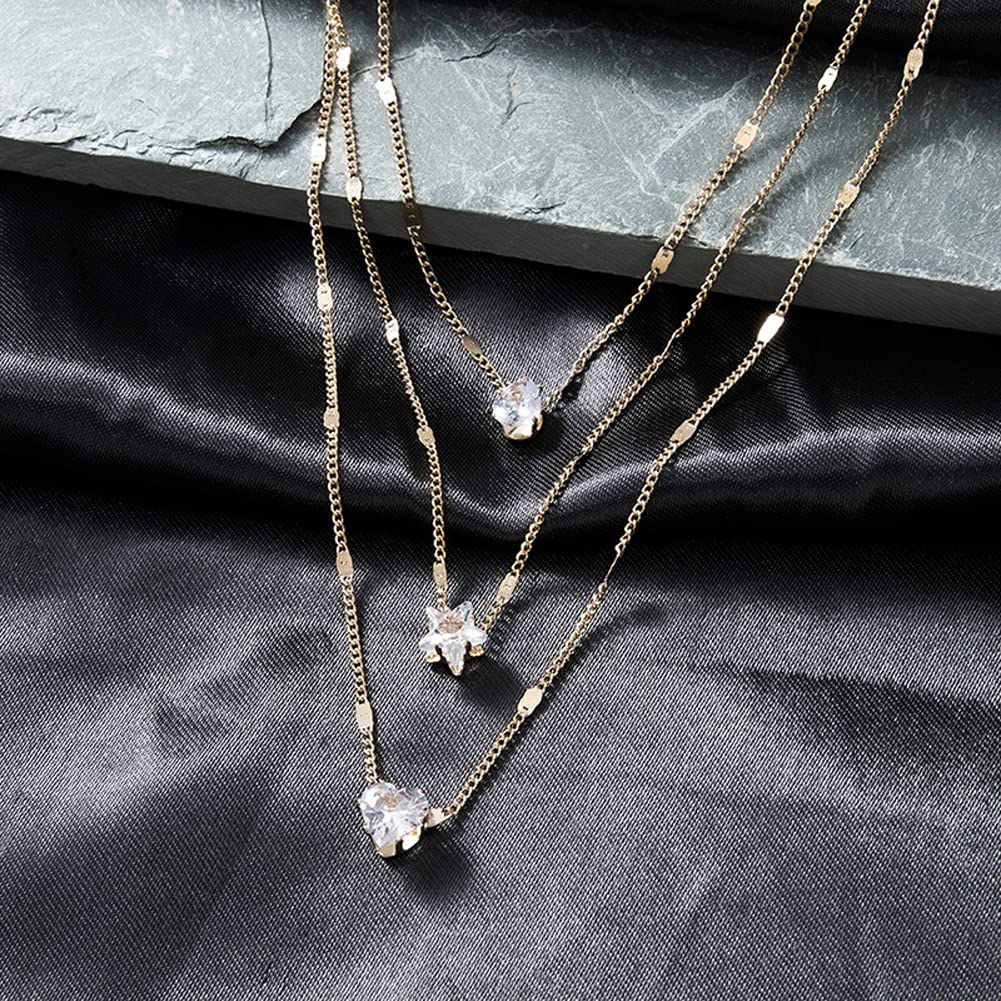 Triple Layered Women Pendant Necklace / Ruchi