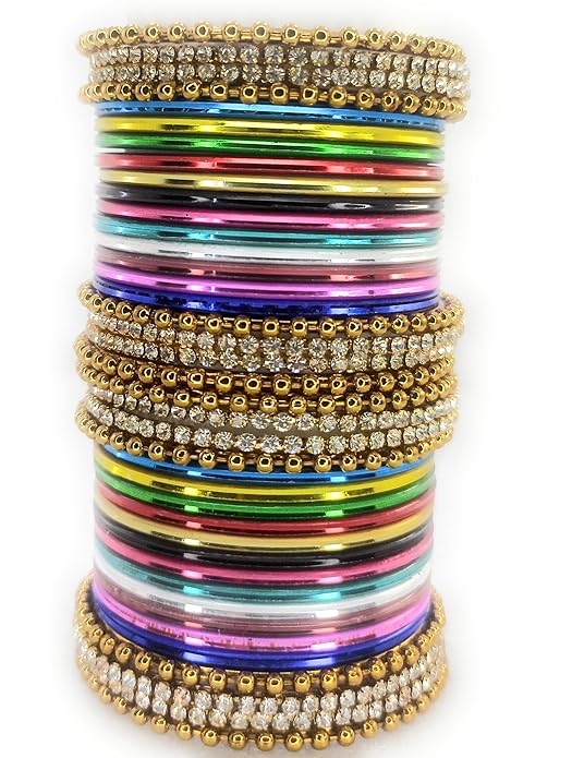 Women Multicolor Bangles Set For Wedding / Ruchi
