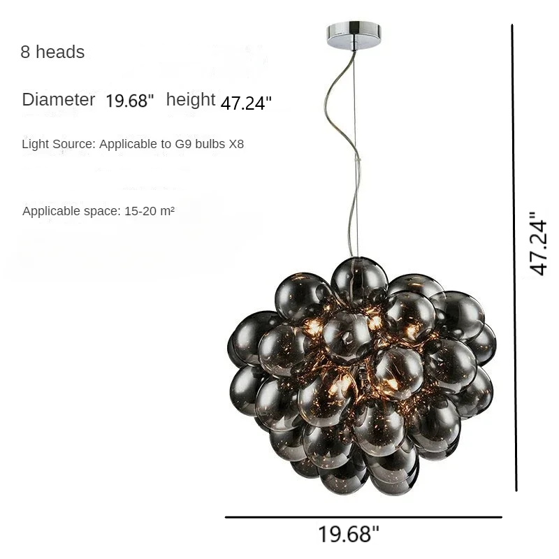 Modern Balloon Glass LED Pendant Chandelier Light / Ruchi