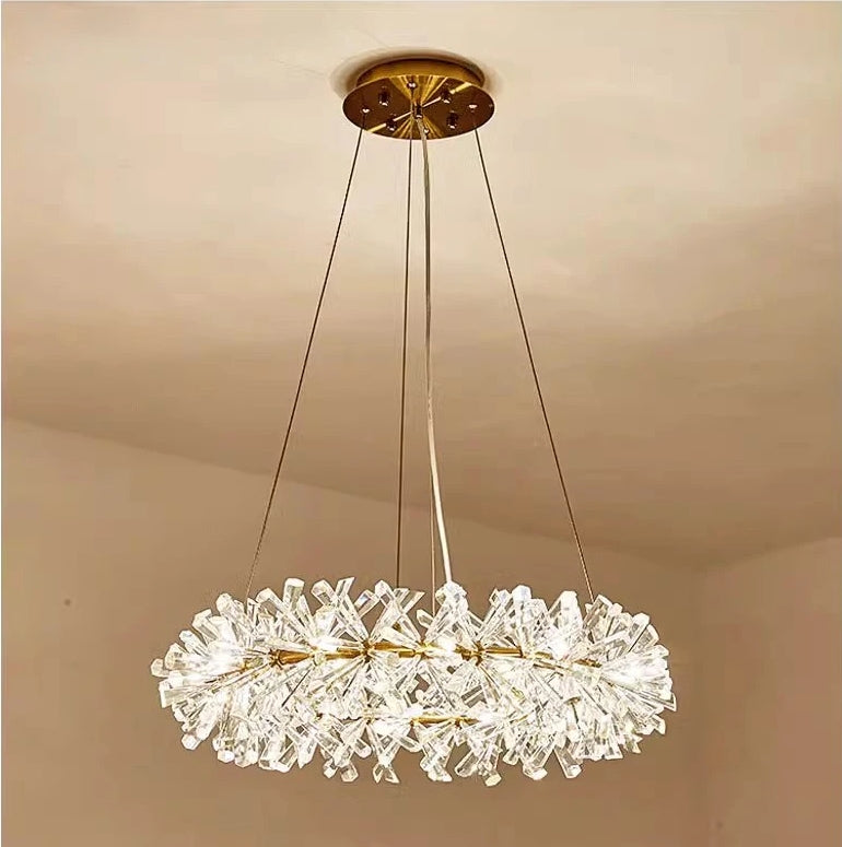 Modern LED Light Crystal Chandelier For Bedroom / Ruchi