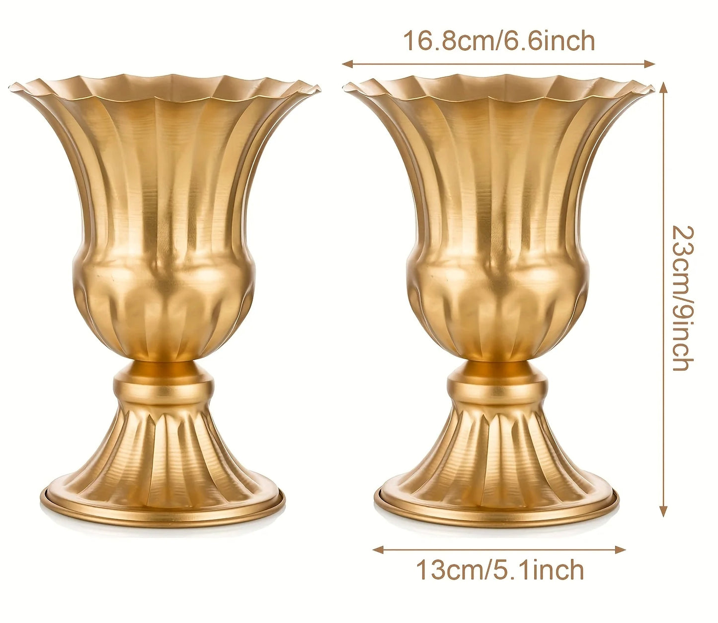 Vintage Metal Dining Table Vase Set / Ruchi