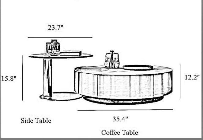 Modern Round Coffee Table With Storage